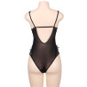 Subblime - Queen Plus Dentelle Florale Et Teddy Noir  Franges